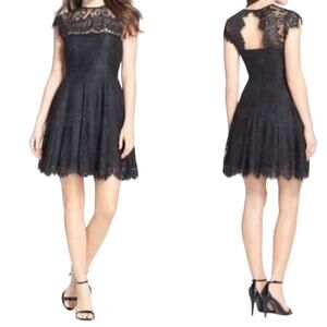 BB Dakota Dress Black Lace Flirty Fun Mini LBD NWT Size 2 Fit and Flare Pretty